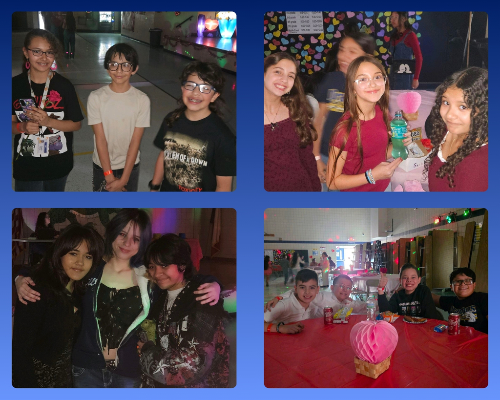 Photo collage of EKIS students at a Valentine's dance.