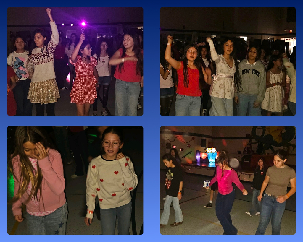 Photo collage of EKIS students at a Valentine's dance.