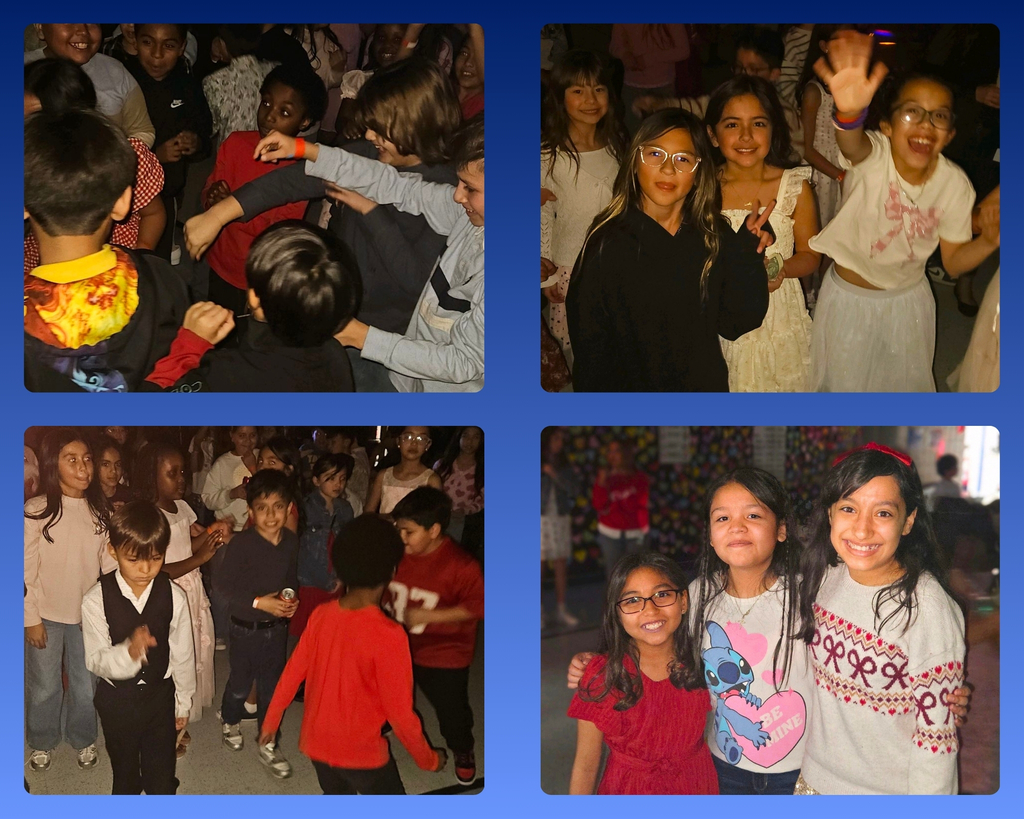 Photo collage of EKIS students at a Valentine's dance.