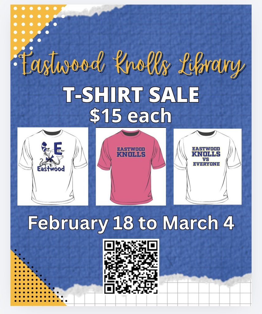 Flyer for EKIS library t-shirts.