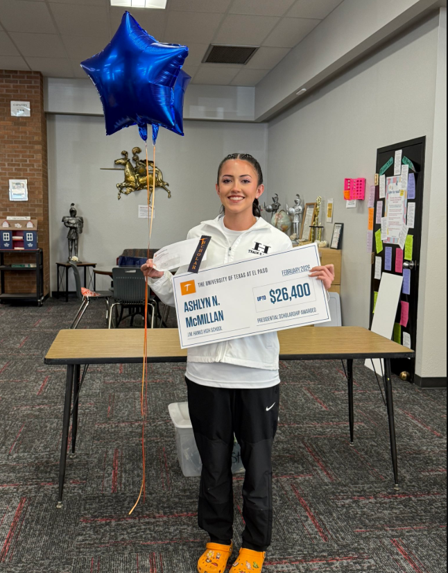 Ashlyn McMillan Presidential full ride Scholarship from UTEP