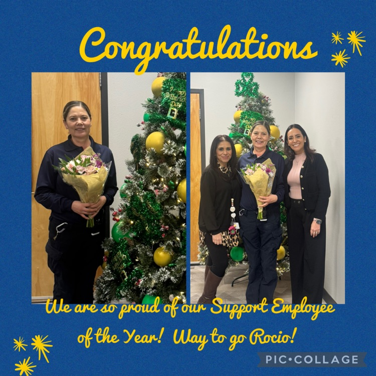 Custodian Ms. Rocio Jimenez wins Support Employee of the year