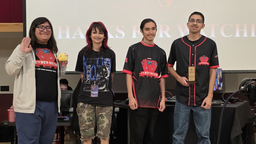 The NMSU esports Invitational was a success and great experience for the Cyber Reds. 

Competing against high schools and colleges from all over the state the Cyber Reds earned 3rd place in Mario Kart and 2nd place in chess!

Thank you Big Red Comic Con supporters for making this possible. 

BIG RED Comic Con March 21st!

