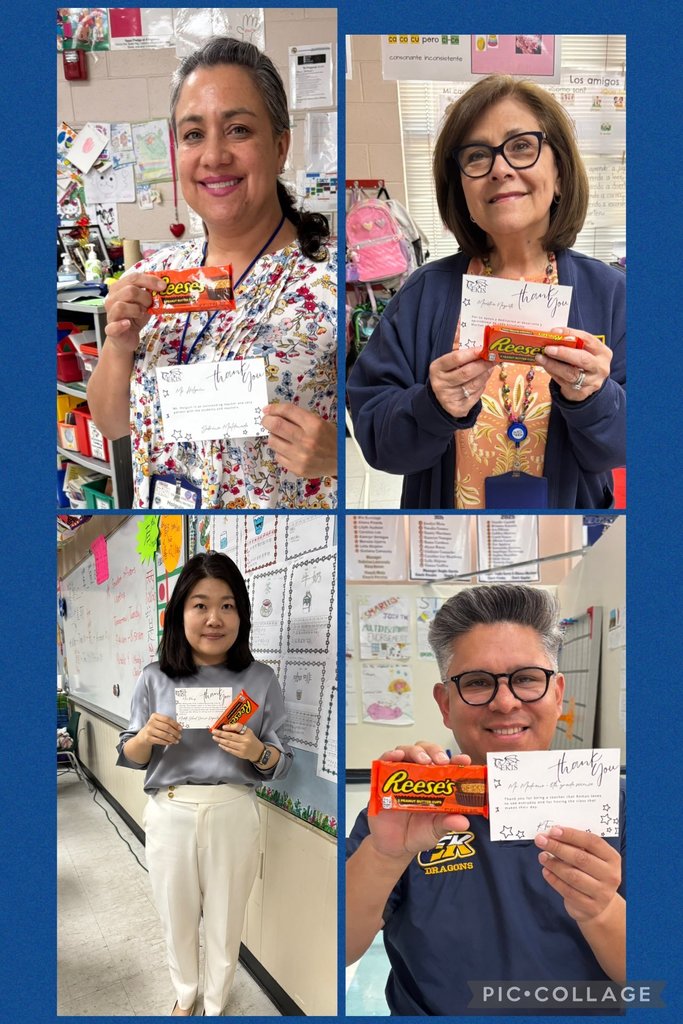 Photo collage of EKIS teachers receiving a shout out.