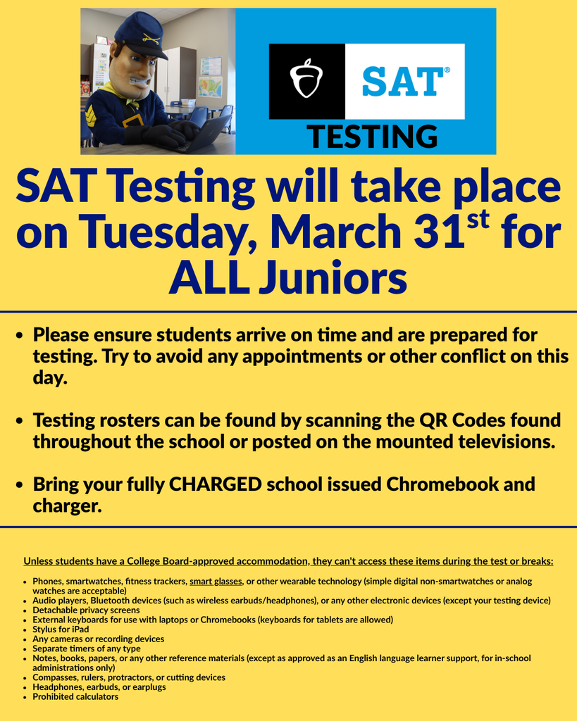 EHS SAT Testing for Juniors