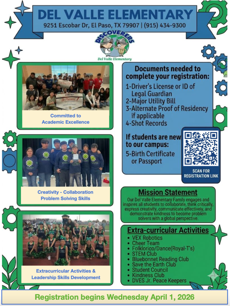 Del Valle Elementary Registrations