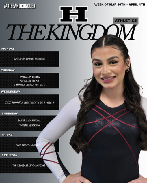 Hanks Athletics Schedule - March 30 - April 4