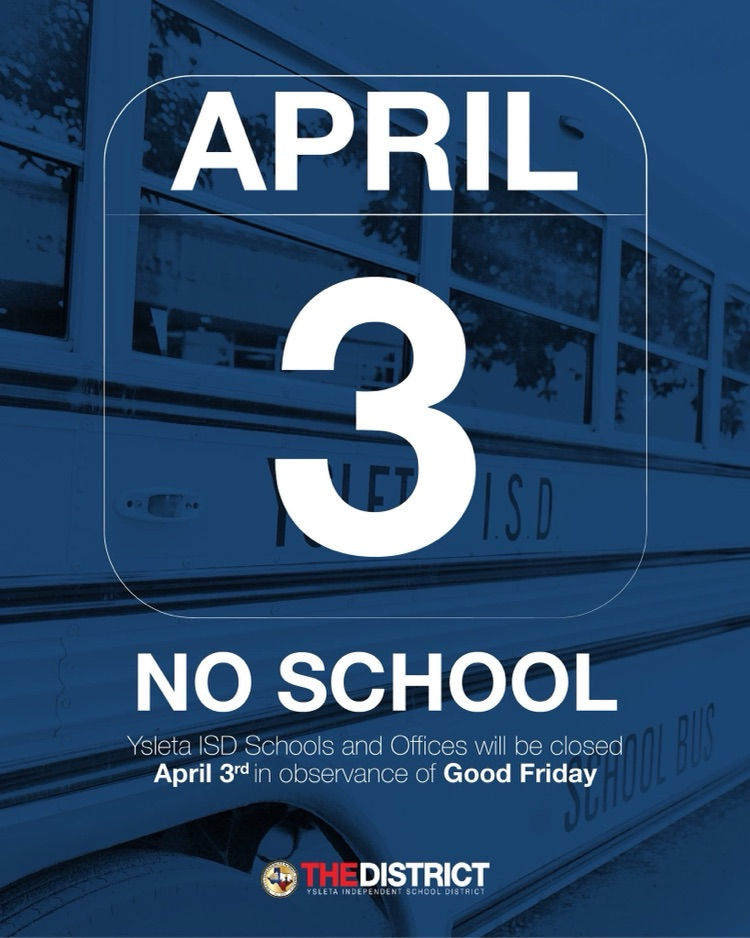 No School on April 3, 2026