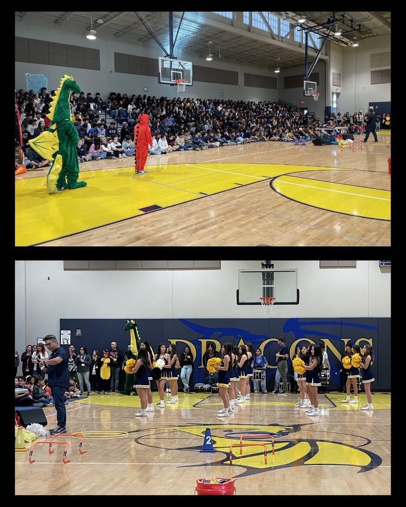 Photo collage of EKIS students at a STAAR rally.
