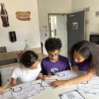 Students conducting a escape room. 