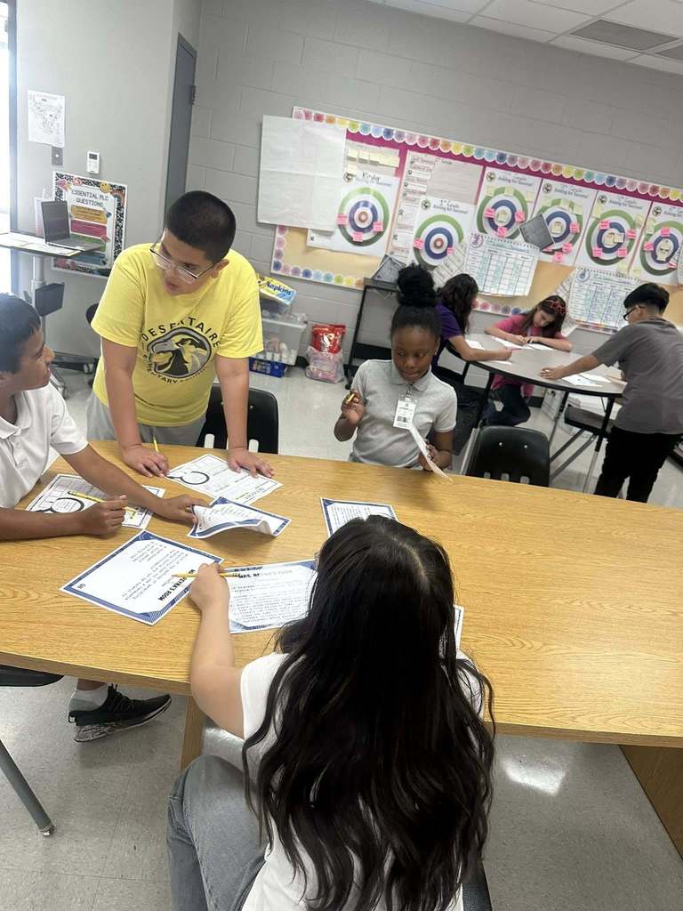 Students conducting a escape room. 
