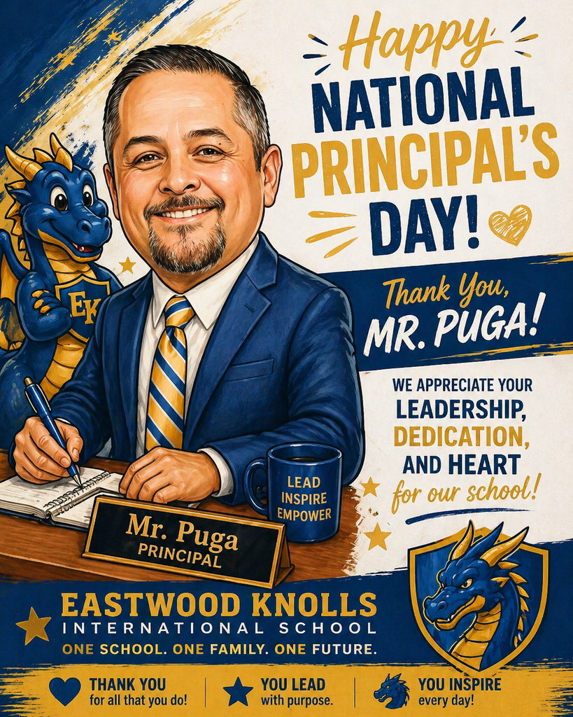 Flyer of Mr. Puga for national principal's day.