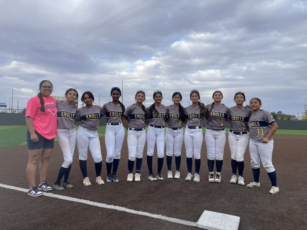 Photo of the EKIS 8th grade softball team.