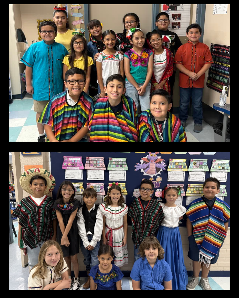 Photo collage of EKIS students celebrating cinco de mayo.