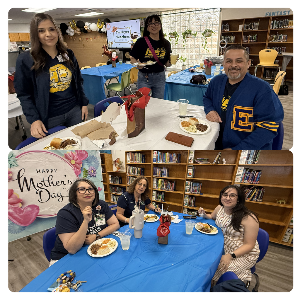 Photo collage of Eastwood Knolls teachers being recognized for their hard work by treating them to a great lunch.