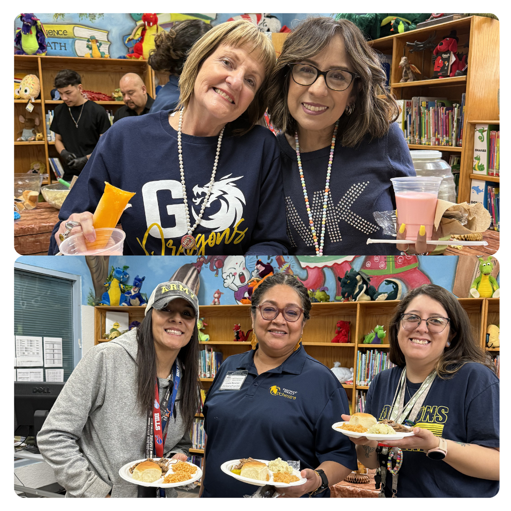 Photo collage of Eastwood Knolls teachers being recognized for their hard work by treating them to a great lunch.