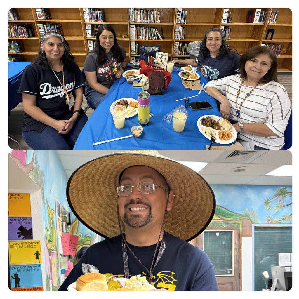 Photo collage of Eastwood Knolls teachers being recognized for their hard work by treating them to a great lunch.