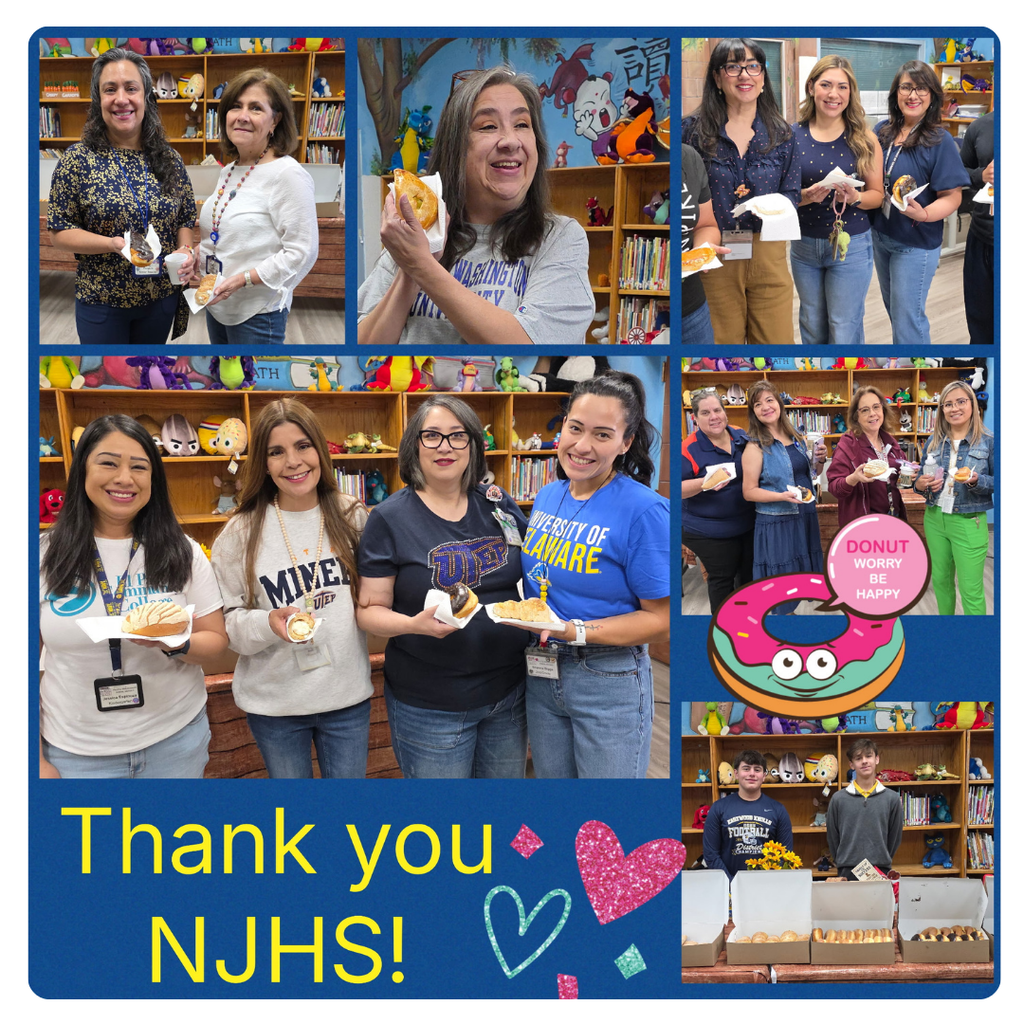 Photo collage of Eastwood Knolls teachers being recognized by NJHS for their hard work.