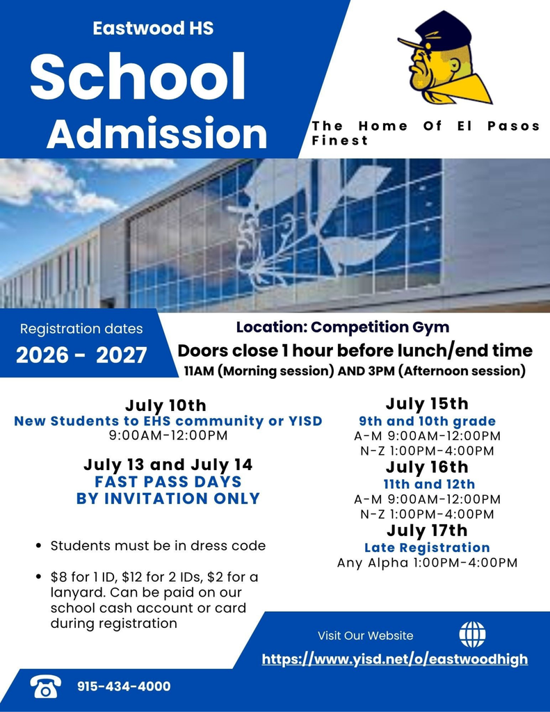 2026-2027 EHS Registration Dates