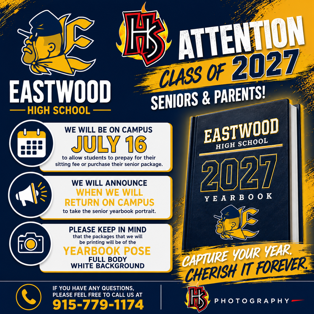 EHS Senior Pictures and date of payment