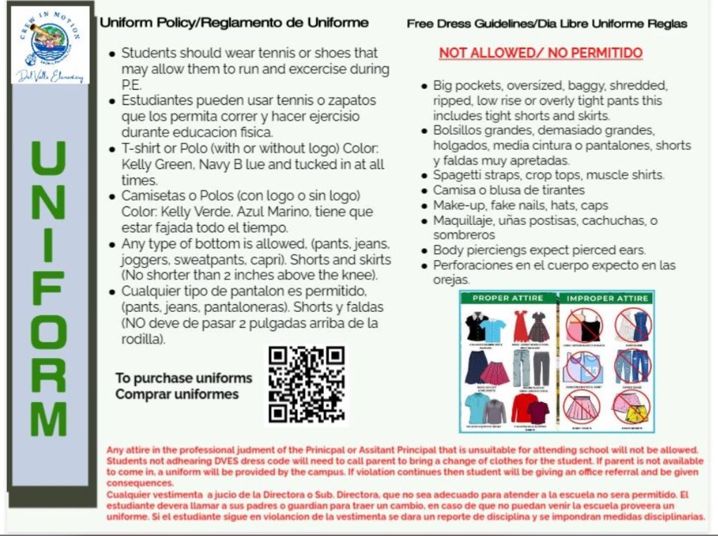 DVES School Uniform Policy