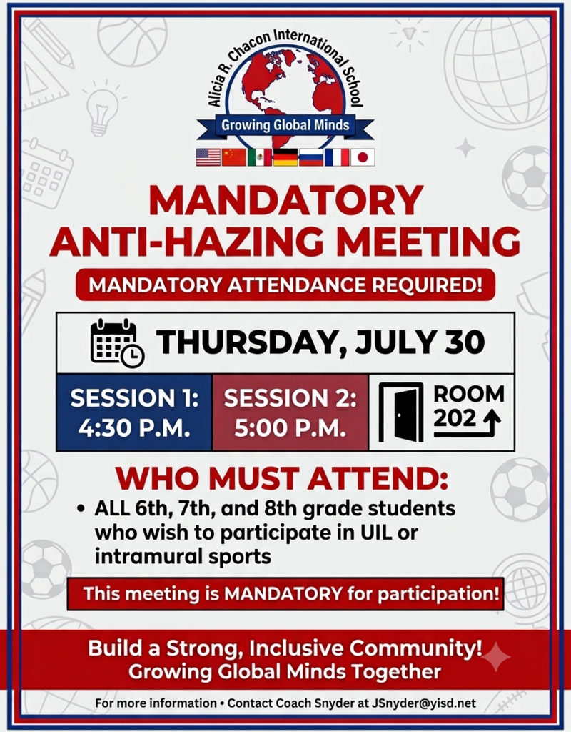 Mandatory Ani-hazing july 30th, starting at 4:30PM