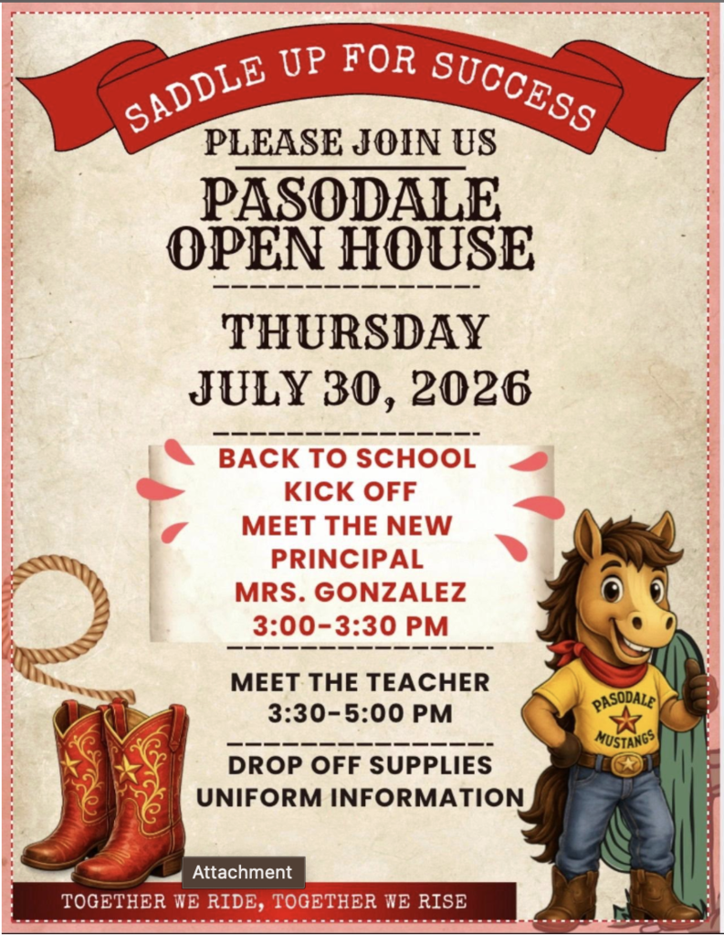 Pasodale Open House July 30, 2026