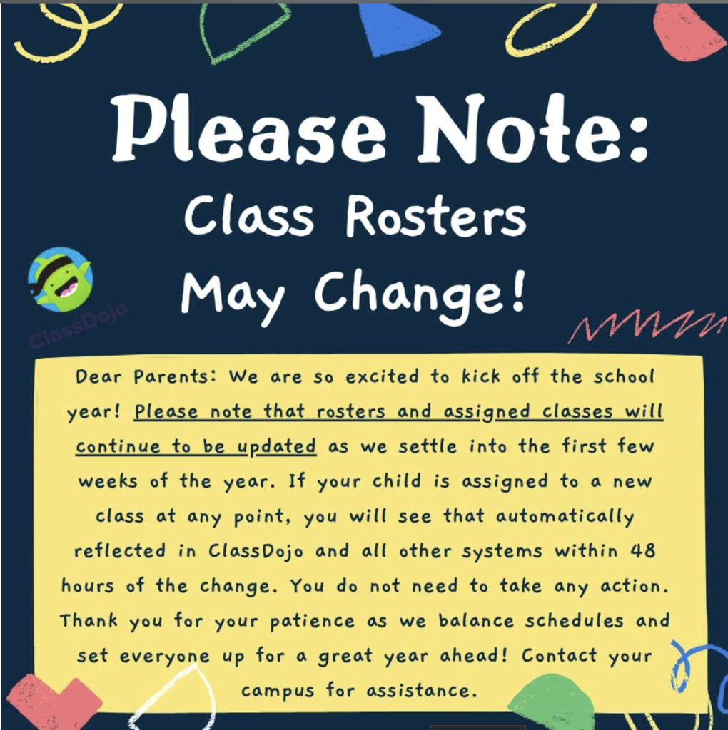 Class Roster Changes in Class DOJO