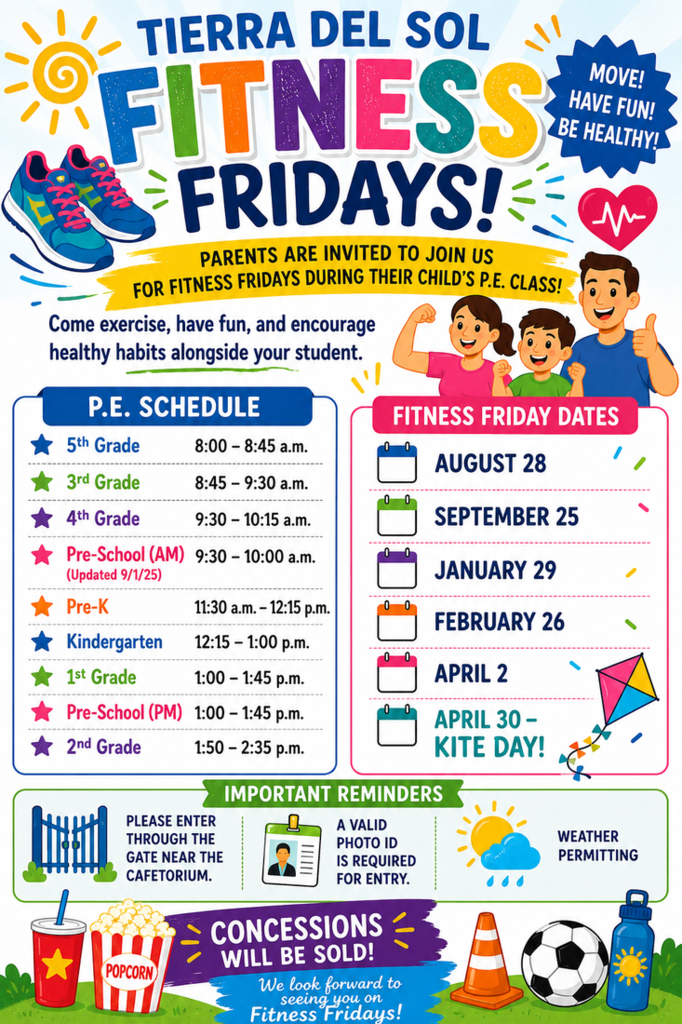 Fitness Friday Schedule