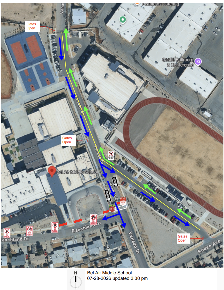 New Pick Up/Drop Off Location for Bel Air Middle Students and Parents