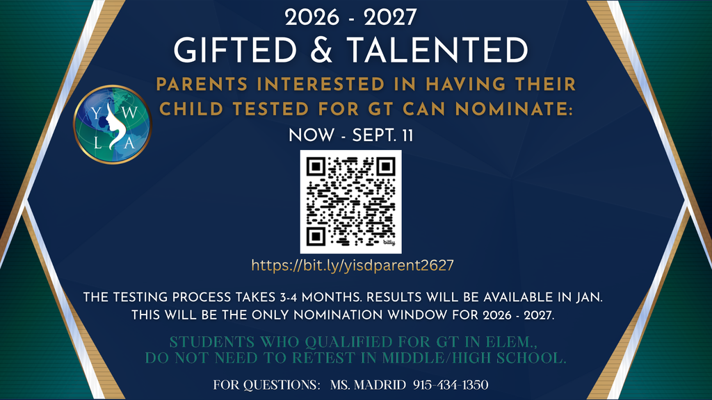 Gifted and Talented nominations are now open until September 11, 2026