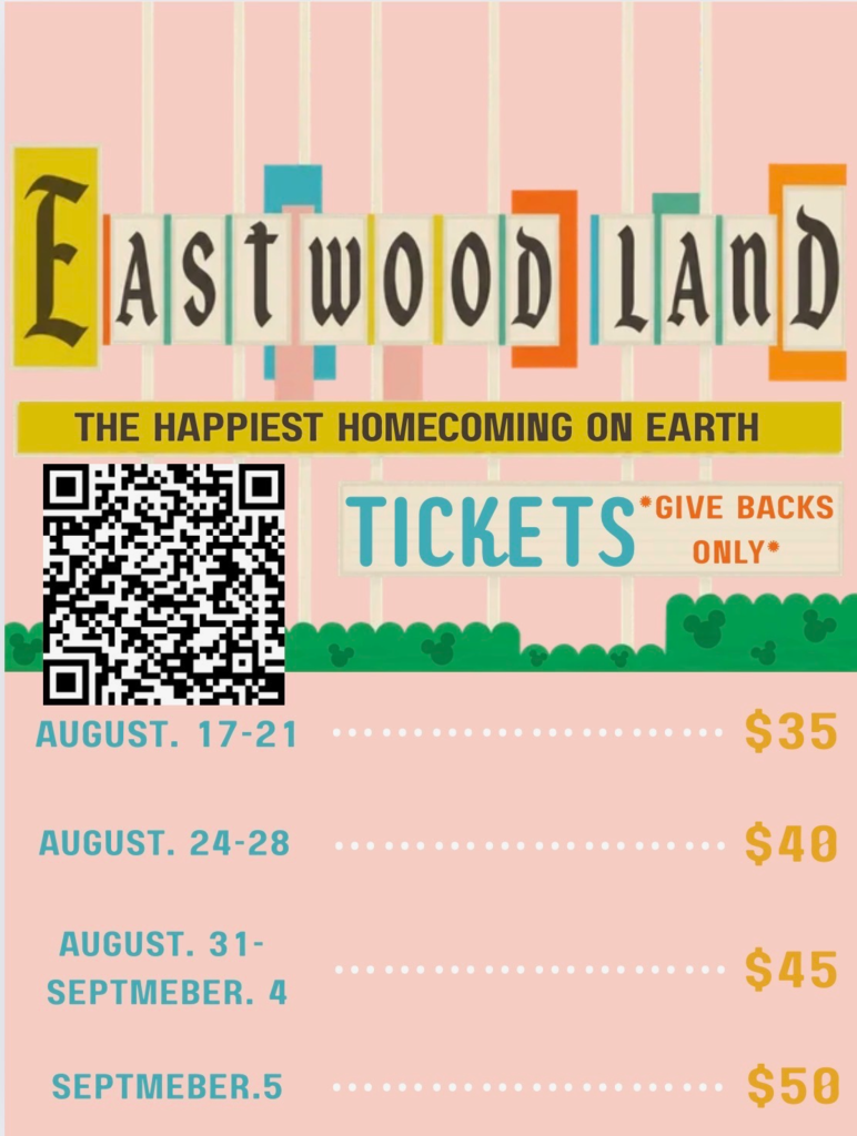 EHS Homecoming Tickets Sales  "The Happiest Homecoming on Earth" Scan the QR Code