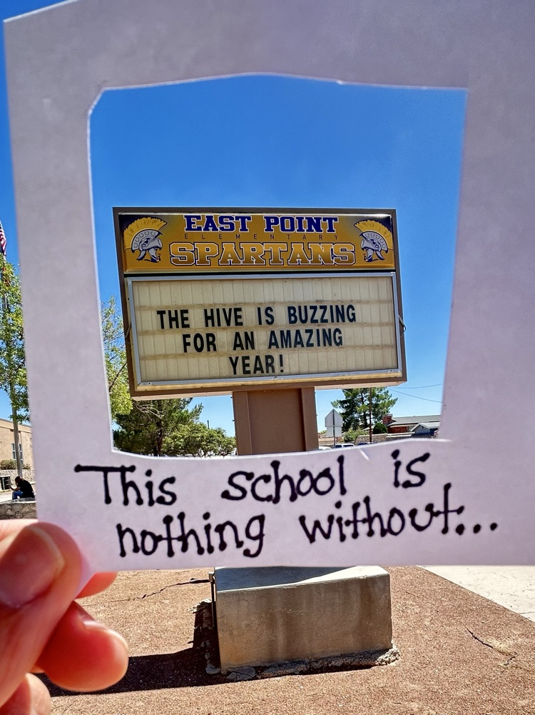 East Point marquee saying This school is nothing without...