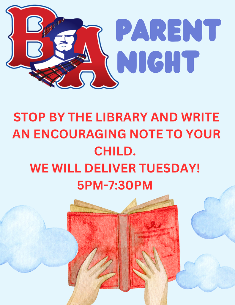 Parents!  During parent/teacher night, be sure to stop by the library to write a special note to your child!
