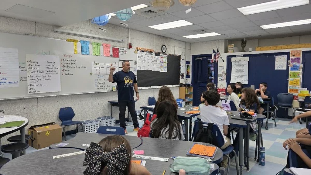 Thank you, Mr. Puga, for being the guest teacher for 5th grade on Friday. The students loved having you and watching you work your magic. You brought principal energy to the lesson! ✨ We appreciate you taking the time to connect with students, making learning fun, and reminding us that great leaders aren't afraid to jump right into the action.💙💛🐉  Laura Lopez