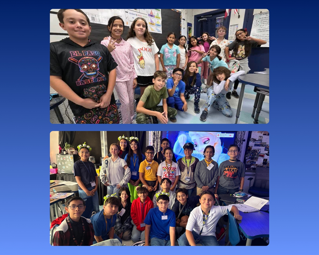Photo collage of EKIS students, teachers, and administrators dressed up in Disney themes of duos or groups for EHS homecoming week.