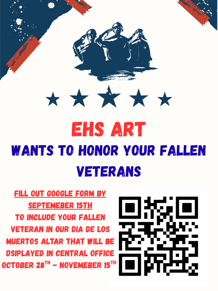 EHS Art wants to honor Fallen Soldiers, scan QR Code