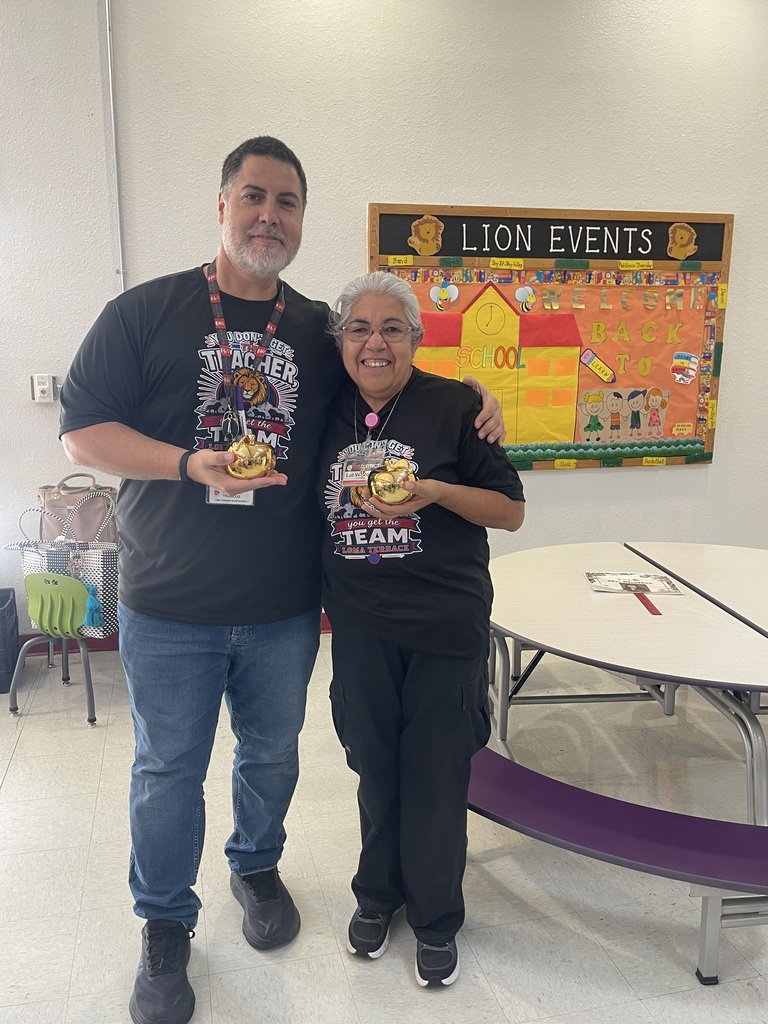 Mr. Trujillo & Mrs. Velazquez received the Apple Award