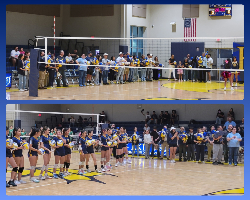 Photo collage of EKIS 7th and 8th grade volleyball team members at a game.