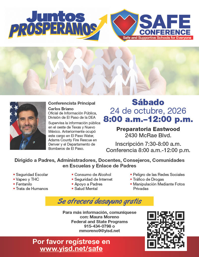 Safe Conference Saturday October 24th, 8am to 12pm at Eastwood High School
