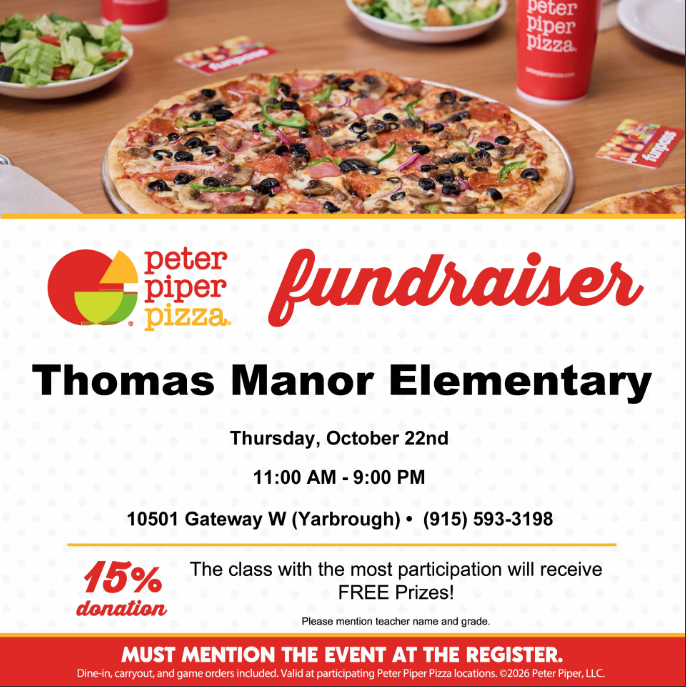 Peter Piper Pizza Fundraiser