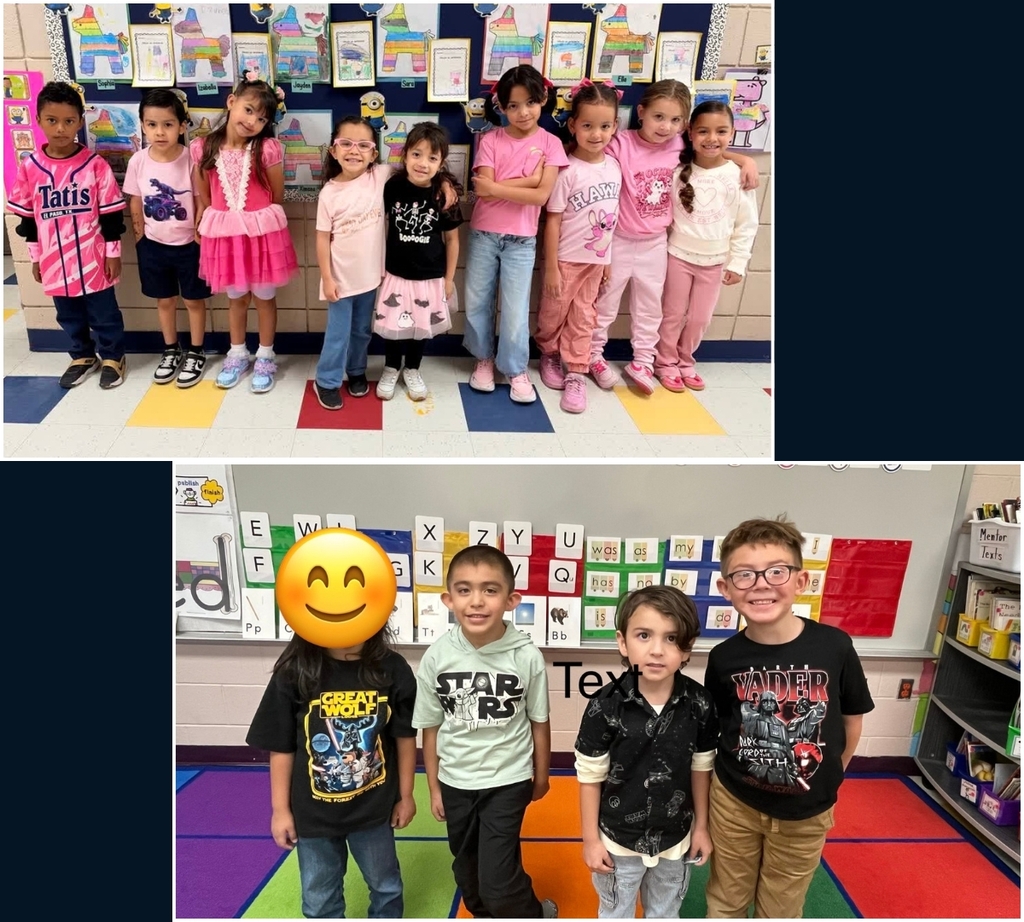 Photo collage of EKIS students dressing up to recognize Mr. Puga.