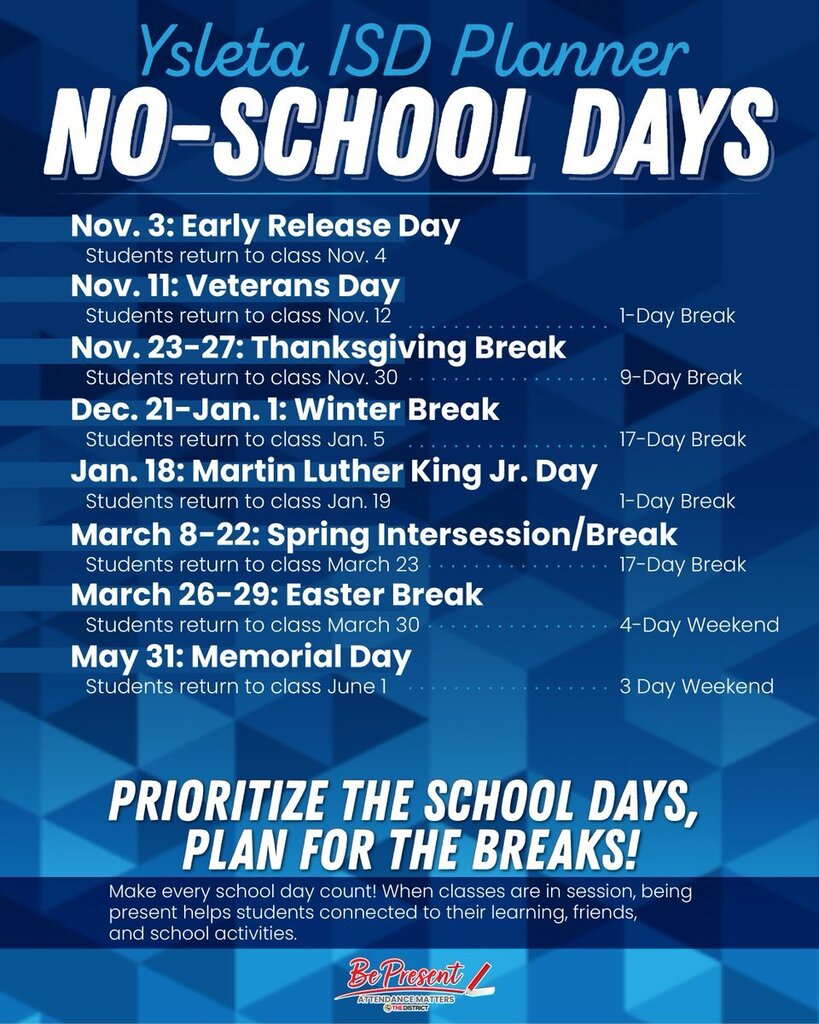 No School Days Flyer