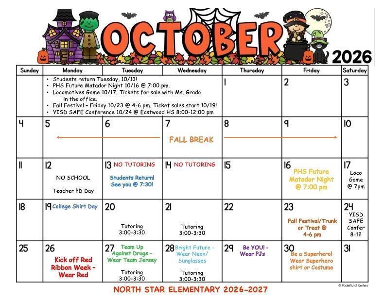monthly calendar