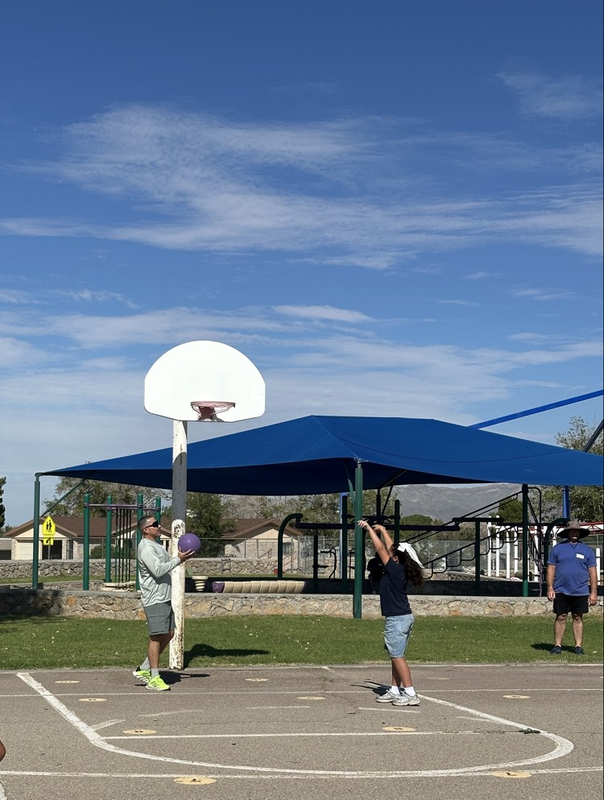 shooting basketball