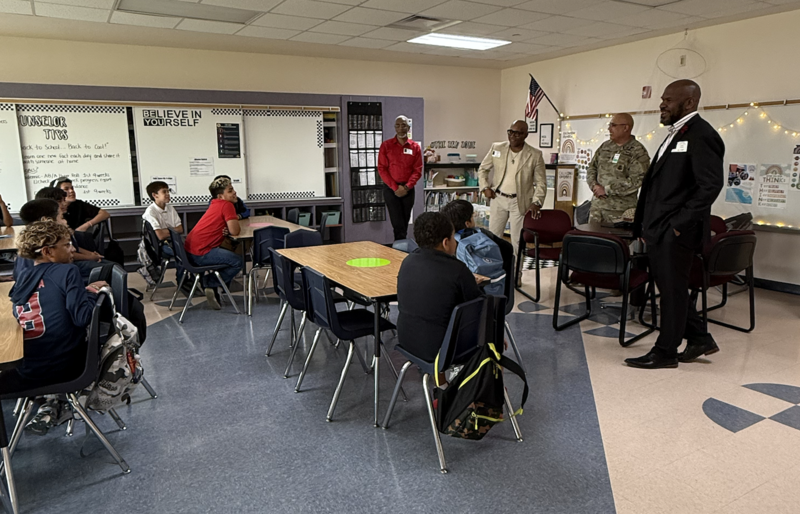 Students at Guys with Ties meeting
