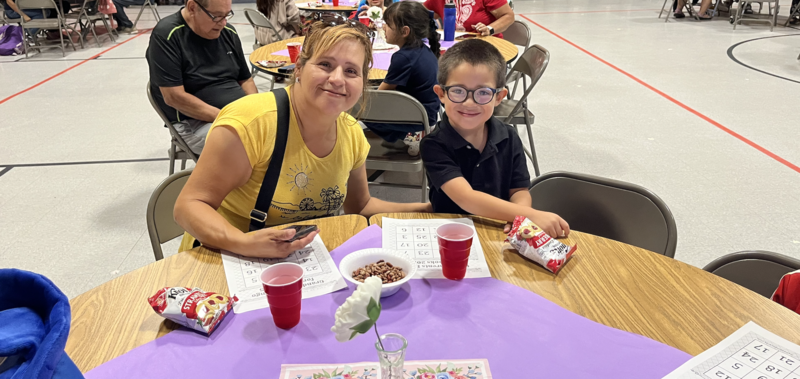 Student with grandma