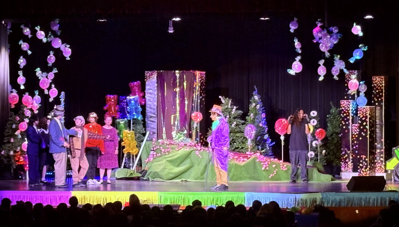 Picture of students on stage performing