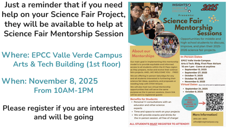 Science Fair Mentorship Program