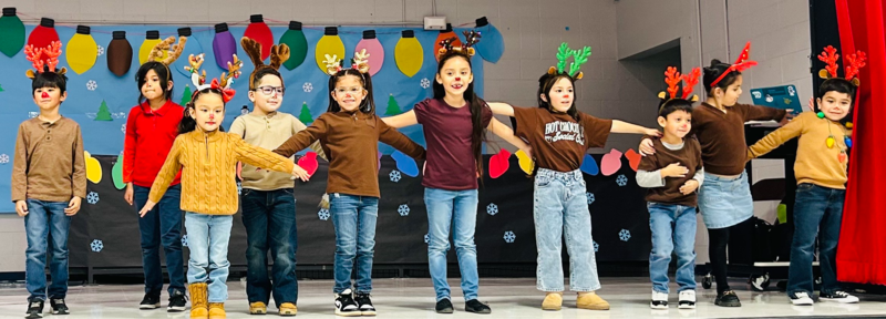 Mrs. Parker's class performs a Reindeer song